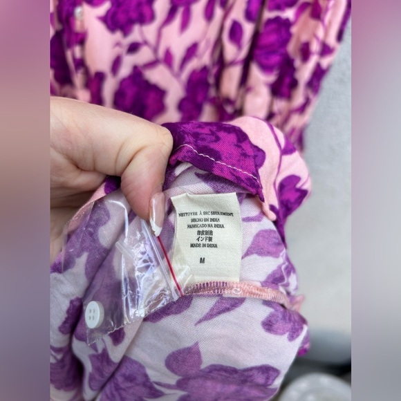 Jen's Pirate Booty Summer Saloon Maxi Dress Floral Violet NEW - Picture 9 of 10